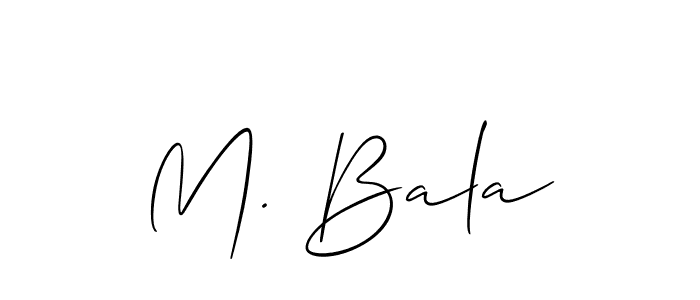 Allison_Script is a professional signature style that is perfect for those who want to add a touch of class to their signature. It is also a great choice for those who want to make their signature more unique. Get M. Bala name to fancy signature for free. M. Bala signature style 2 images and pictures png