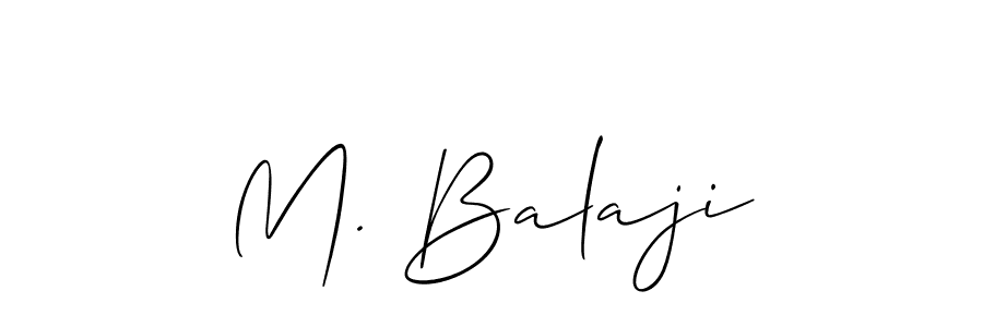 if you are searching for the best signature style for your name M. Balaji. so please give up your signature search. here we have designed multiple signature styles  using Allison_Script. M. Balaji signature style 2 images and pictures png