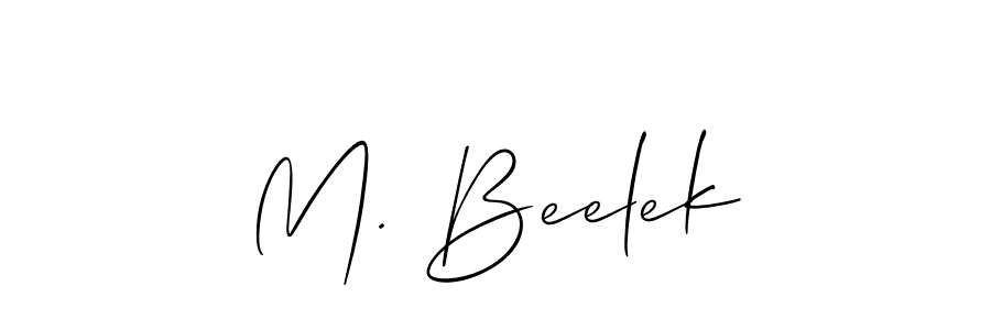 Also we have M. Beelek name is the best signature style. Create professional handwritten signature collection using Allison_Script autograph style. M. Beelek signature style 2 images and pictures png