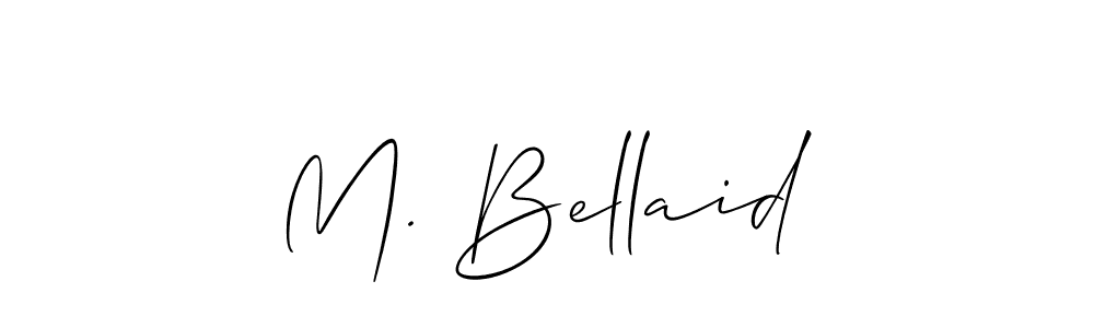 M. Bellaid stylish signature style. Best Handwritten Sign (Allison_Script) for my name. Handwritten Signature Collection Ideas for my name M. Bellaid. M. Bellaid signature style 2 images and pictures png