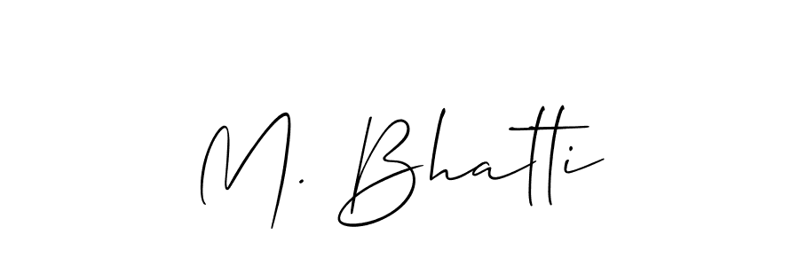 if you are searching for the best signature style for your name M. Bhatti. so please give up your signature search. here we have designed multiple signature styles  using Allison_Script. M. Bhatti signature style 2 images and pictures png