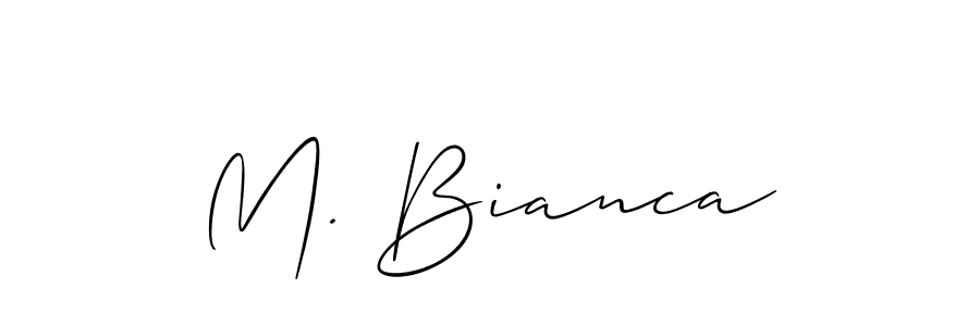 if you are searching for the best signature style for your name M. Bianca. so please give up your signature search. here we have designed multiple signature styles  using Allison_Script. M. Bianca signature style 2 images and pictures png