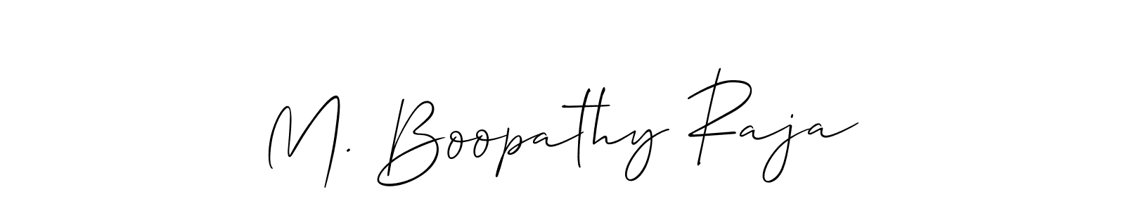 Design your own signature with our free online signature maker. With this signature software, you can create a handwritten (Allison_Script) signature for name M. Boopathy Raja. M. Boopathy Raja signature style 2 images and pictures png