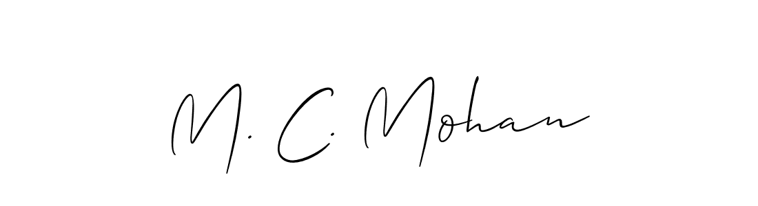 Best and Professional Signature Style for M. C. Mohan. Allison_Script Best Signature Style Collection. M. C. Mohan signature style 2 images and pictures png