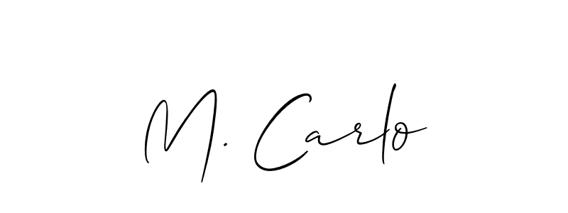 M. Carlo stylish signature style. Best Handwritten Sign (Allison_Script) for my name. Handwritten Signature Collection Ideas for my name M. Carlo. M. Carlo signature style 2 images and pictures png