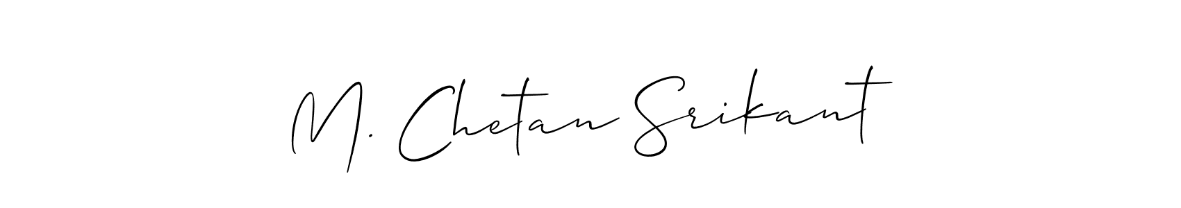 Design your own signature with our free online signature maker. With this signature software, you can create a handwritten (Allison_Script) signature for name M. Chetan Srikant. M. Chetan Srikant signature style 2 images and pictures png