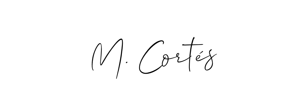 How to make M. Cortés signature? Allison_Script is a professional autograph style. Create handwritten signature for M. Cortés name. M. Cortés signature style 2 images and pictures png