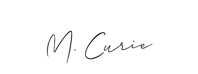 Make a beautiful signature design for name M. Curie. With this signature (Allison_Script) style, you can create a handwritten signature for free. M. Curie signature style 2 images and pictures png