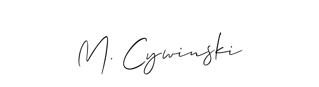 Best and Professional Signature Style for M. Cywinski. Allison_Script Best Signature Style Collection. M. Cywinski signature style 2 images and pictures png