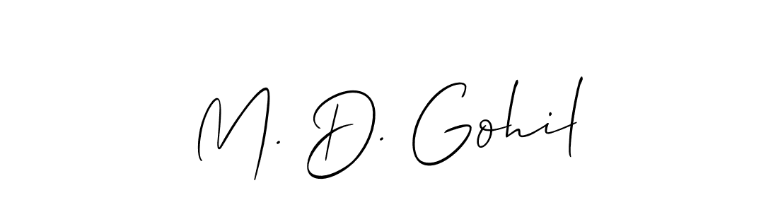 Similarly Allison_Script is the best handwritten signature design. Signature creator online .You can use it as an online autograph creator for name M. D. Gohil. M. D. Gohil signature style 2 images and pictures png