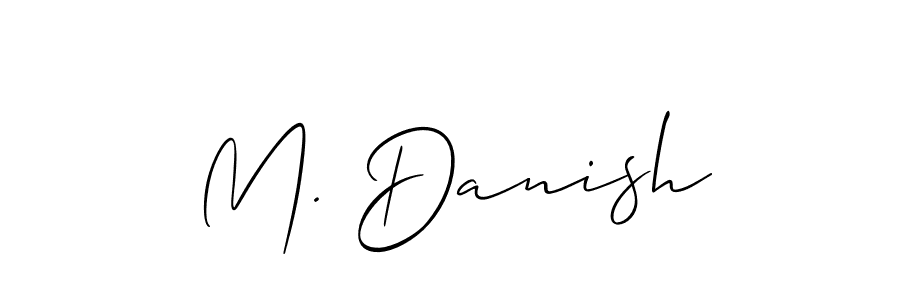 How to make M. Danish signature? Allison_Script is a professional autograph style. Create handwritten signature for M. Danish name. M. Danish signature style 2 images and pictures png