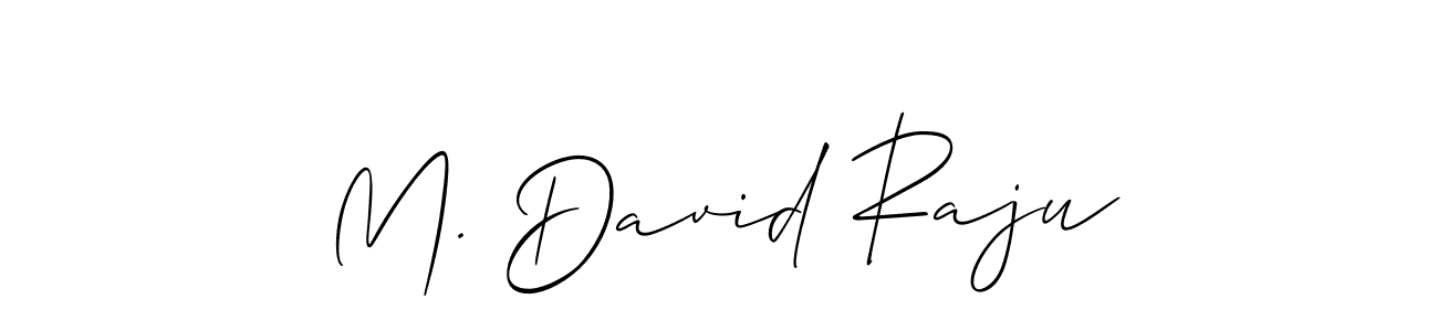It looks lik you need a new signature style for name M. David Raju. Design unique handwritten (Allison_Script) signature with our free signature maker in just a few clicks. M. David Raju signature style 2 images and pictures png