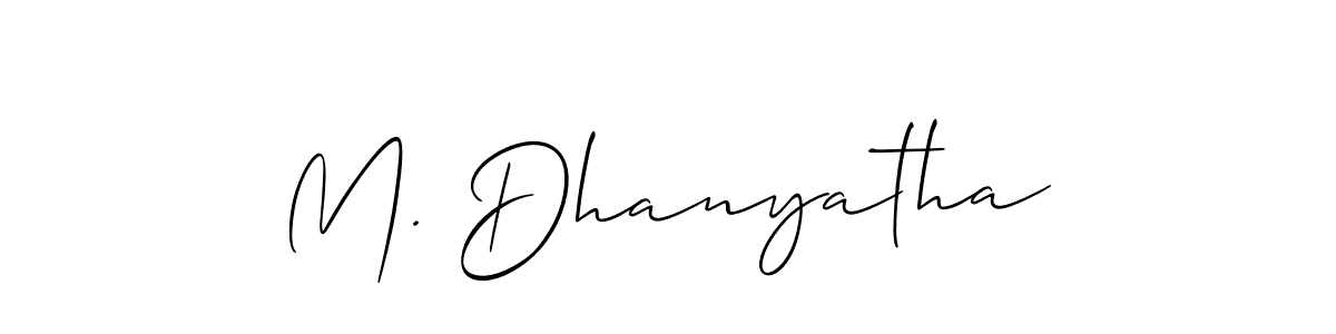 Check out images of Autograph of M. Dhanyatha name. Actor M. Dhanyatha Signature Style. Allison_Script is a professional sign style online. M. Dhanyatha signature style 2 images and pictures png