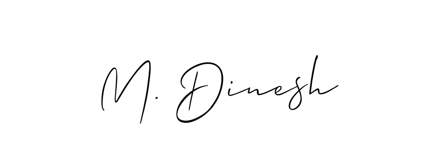 Best and Professional Signature Style for M. Dinesh. Allison_Script Best Signature Style Collection. M. Dinesh signature style 2 images and pictures png