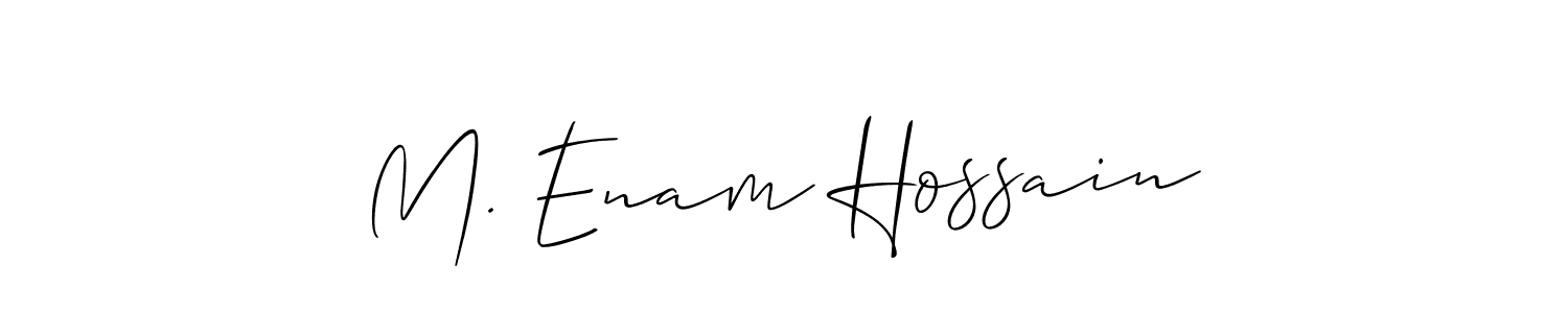 How to make M. Enam Hossain name signature. Use Allison_Script style for creating short signs online. This is the latest handwritten sign. M. Enam Hossain signature style 2 images and pictures png