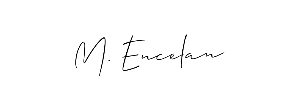 Once you've used our free online signature maker to create your best signature Allison_Script style, it's time to enjoy all of the benefits that M. Encelan name signing documents. M. Encelan signature style 2 images and pictures png