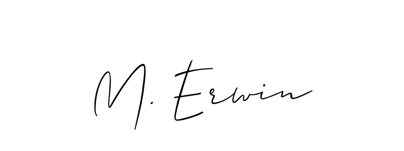 M. Erwin stylish signature style. Best Handwritten Sign (Allison_Script) for my name. Handwritten Signature Collection Ideas for my name M. Erwin. M. Erwin signature style 2 images and pictures png