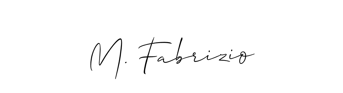 Also You can easily find your signature by using the search form. We will create M. Fabrizio name handwritten signature images for you free of cost using Allison_Script sign style. M. Fabrizio signature style 2 images and pictures png