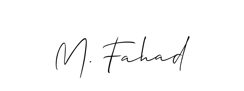 if you are searching for the best signature style for your name M. Fahad. so please give up your signature search. here we have designed multiple signature styles  using Allison_Script. M. Fahad signature style 2 images and pictures png