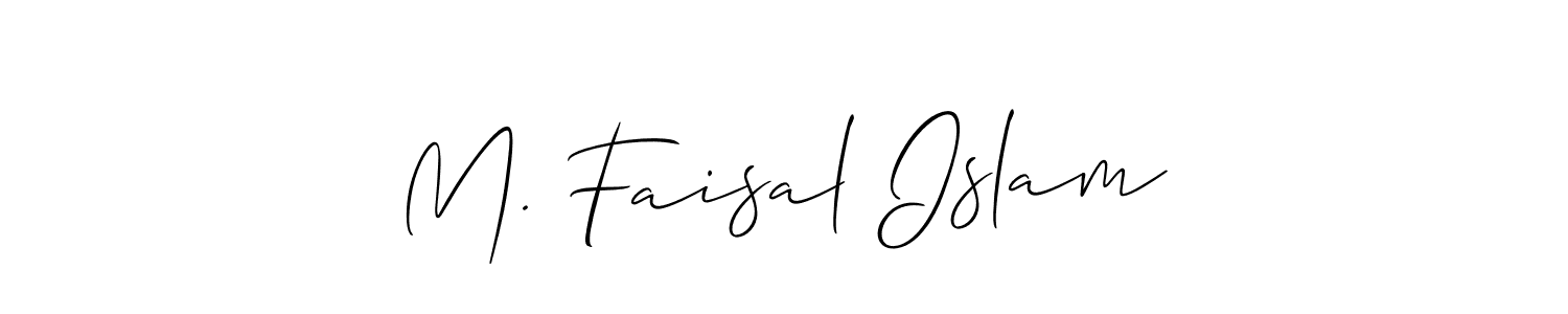 How to make M. Faisal Islam signature? Allison_Script is a professional autograph style. Create handwritten signature for M. Faisal Islam name. M. Faisal Islam signature style 2 images and pictures png