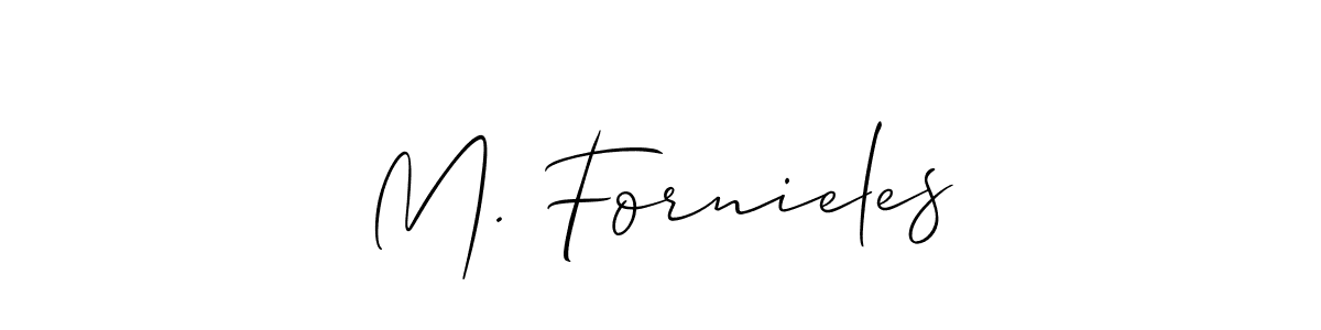 How to make M. Fornieles signature? Allison_Script is a professional autograph style. Create handwritten signature for M. Fornieles name. M. Fornieles signature style 2 images and pictures png