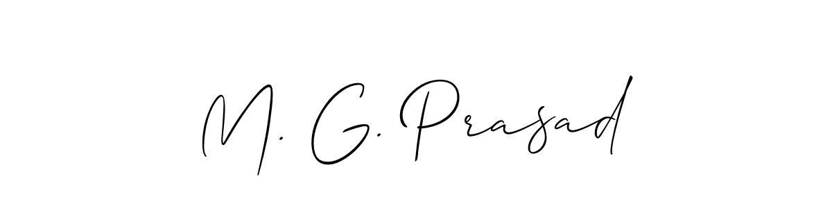 Create a beautiful signature design for name M. G. Prasad. With this signature (Allison_Script) fonts, you can make a handwritten signature for free. M. G. Prasad signature style 2 images and pictures png