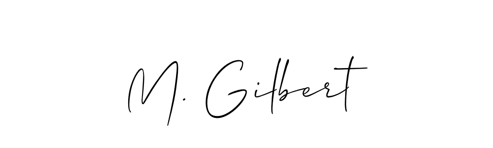 if you are searching for the best signature style for your name M. Gilbert. so please give up your signature search. here we have designed multiple signature styles  using Allison_Script. M. Gilbert signature style 2 images and pictures png