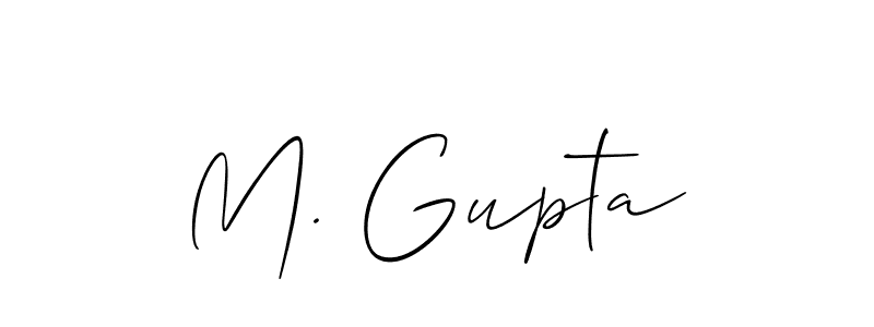 Make a short M. Gupta signature style. Manage your documents anywhere anytime using Allison_Script. Create and add eSignatures, submit forms, share and send files easily. M. Gupta signature style 2 images and pictures png