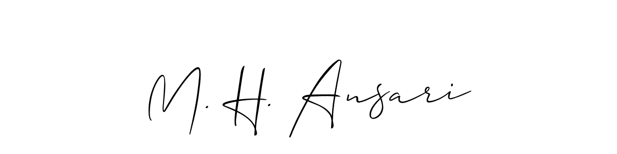 Use a signature maker to create a handwritten signature online. With this signature software, you can design (Allison_Script) your own signature for name M. H. Ansari. M. H. Ansari signature style 2 images and pictures png