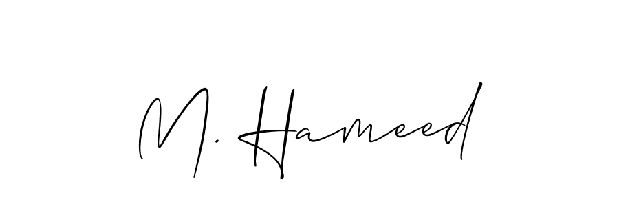 Also we have M. Hameed name is the best signature style. Create professional handwritten signature collection using Allison_Script autograph style. M. Hameed signature style 2 images and pictures png