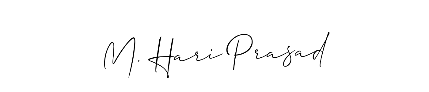 Allison_Script is a professional signature style that is perfect for those who want to add a touch of class to their signature. It is also a great choice for those who want to make their signature more unique. Get M. Hari Prasad name to fancy signature for free. M. Hari Prasad signature style 2 images and pictures png