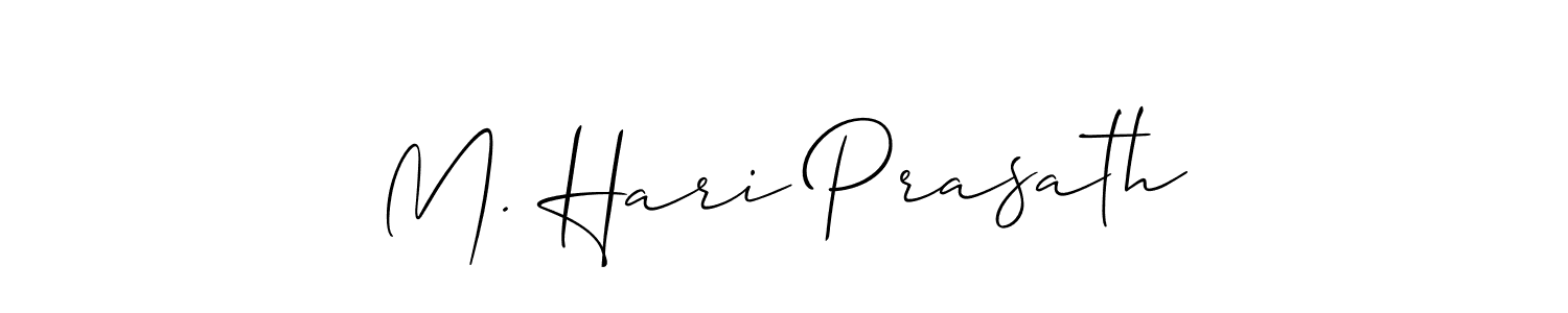 This is the best signature style for the M. Hari Prasath name. Also you like these signature font (Allison_Script). Mix name signature. M. Hari Prasath signature style 2 images and pictures png