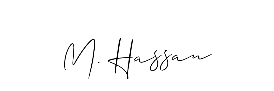 How to make M. Hassan signature? Allison_Script is a professional autograph style. Create handwritten signature for M. Hassan name. M. Hassan signature style 2 images and pictures png