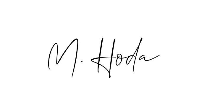 Make a beautiful signature design for name M. Hoda. With this signature (Allison_Script) style, you can create a handwritten signature for free. M. Hoda signature style 2 images and pictures png