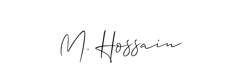 if you are searching for the best signature style for your name M. Hossain. so please give up your signature search. here we have designed multiple signature styles  using Allison_Script. M. Hossain signature style 2 images and pictures png