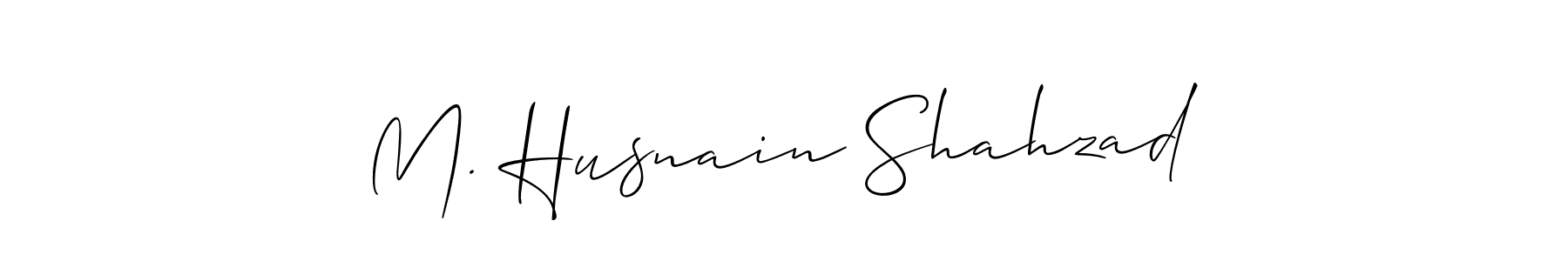 Create a beautiful signature design for name M. Husnain Shahzad. With this signature (Allison_Script) fonts, you can make a handwritten signature for free. M. Husnain Shahzad signature style 2 images and pictures png