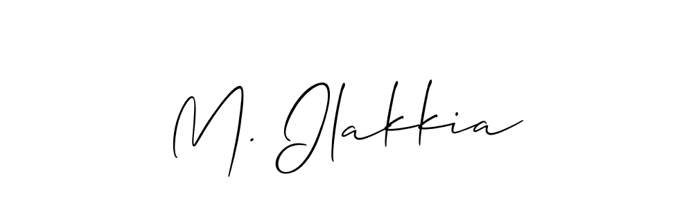 Once you've used our free online signature maker to create your best signature Allison_Script style, it's time to enjoy all of the benefits that M. Ilakkia name signing documents. M. Ilakkia signature style 2 images and pictures png