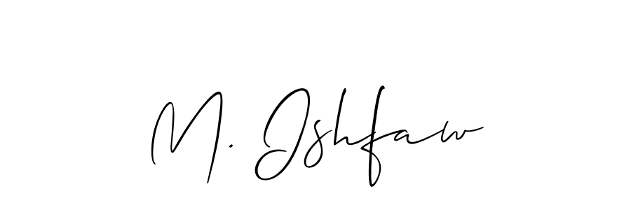 Best and Professional Signature Style for M. Ishfaw. Allison_Script Best Signature Style Collection. M. Ishfaw signature style 2 images and pictures png