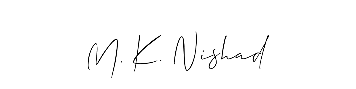 How to make M. K. Nishad signature? Allison_Script is a professional autograph style. Create handwritten signature for M. K. Nishad name. M. K. Nishad signature style 2 images and pictures png