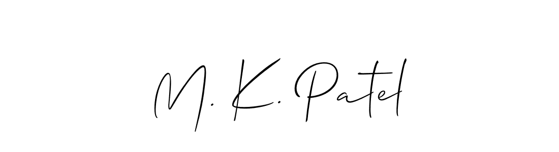 Check out images of Autograph of M. K. Patel name. Actor M. K. Patel Signature Style. Allison_Script is a professional sign style online. M. K. Patel signature style 2 images and pictures png