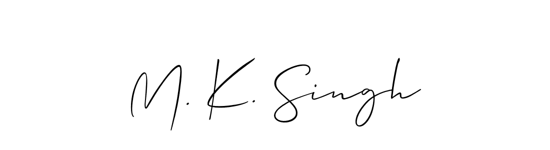 Create a beautiful signature design for name M. K. Singh. With this signature (Allison_Script) fonts, you can make a handwritten signature for free. M. K. Singh signature style 2 images and pictures png