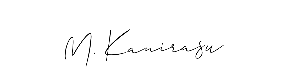 This is the best signature style for the M. Kanirasu name. Also you like these signature font (Allison_Script). Mix name signature. M. Kanirasu signature style 2 images and pictures png