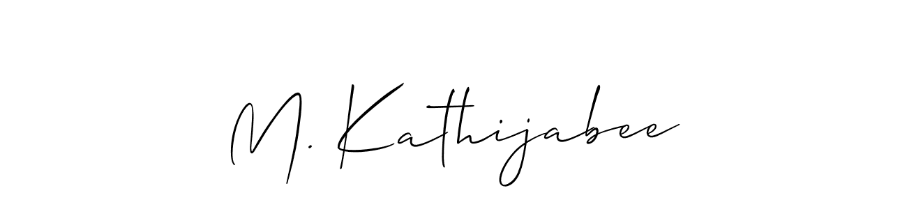 Once you've used our free online signature maker to create your best signature Allison_Script style, it's time to enjoy all of the benefits that M. Kathijabee name signing documents. M. Kathijabee signature style 2 images and pictures png