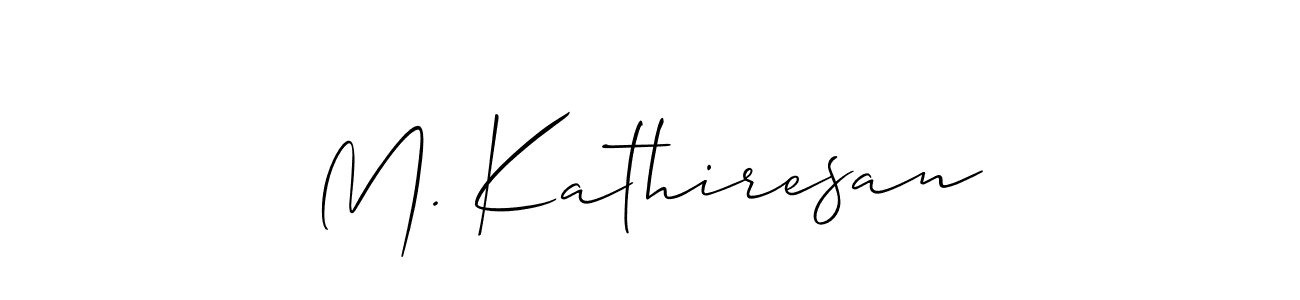 Also we have M. Kathiresan name is the best signature style. Create professional handwritten signature collection using Allison_Script autograph style. M. Kathiresan signature style 2 images and pictures png