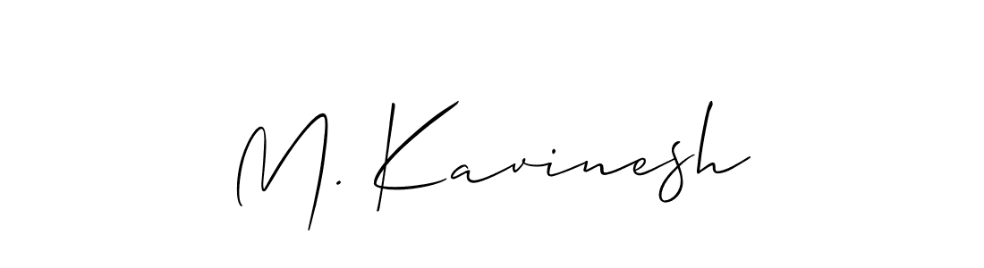 Also You can easily find your signature by using the search form. We will create M. Kavinesh name handwritten signature images for you free of cost using Allison_Script sign style. M. Kavinesh signature style 2 images and pictures png