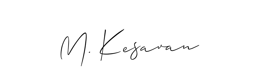 if you are searching for the best signature style for your name M. Kesavan. so please give up your signature search. here we have designed multiple signature styles  using Allison_Script. M. Kesavan signature style 2 images and pictures png