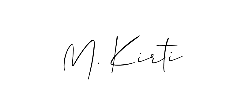 How to make M. Kirti name signature. Use Allison_Script style for creating short signs online. This is the latest handwritten sign. M. Kirti signature style 2 images and pictures png
