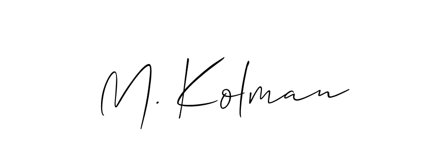 See photos of M. Kolman official signature by Spectra . Check more albums & portfolios. Read reviews & check more about Allison_Script font. M. Kolman signature style 2 images and pictures png