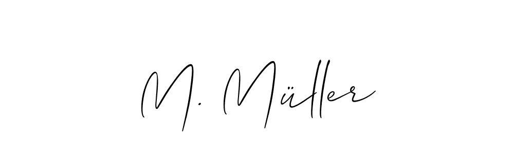 Design your own signature with our free online signature maker. With this signature software, you can create a handwritten (Allison_Script) signature for name M. Müller. M. Müller signature style 2 images and pictures png