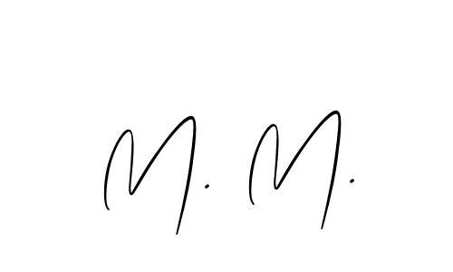 Design your own signature with our free online signature maker. With this signature software, you can create a handwritten (Allison_Script) signature for name M. M.. M. M. signature style 2 images and pictures png